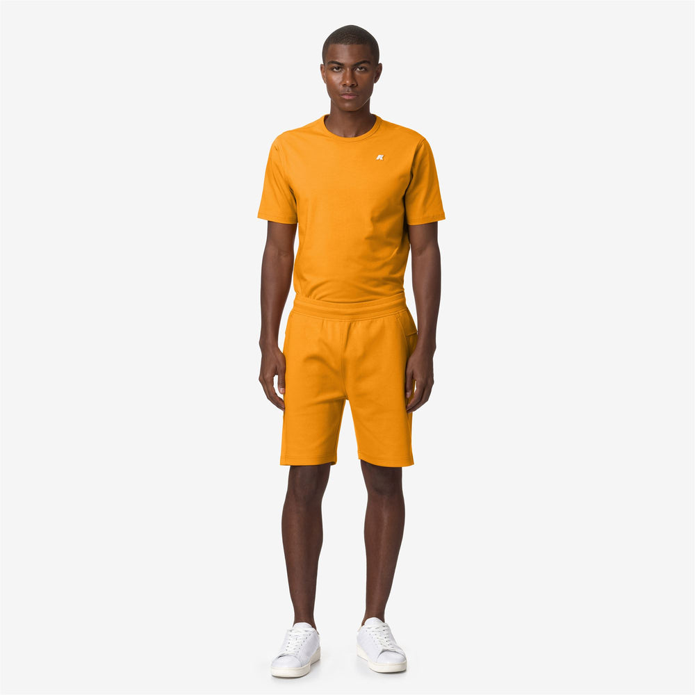 Orange Men's Sporty Chic Shorts for City Leisure and Travel 02