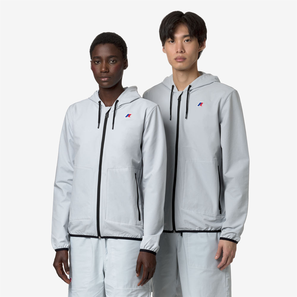 Light Grey Unisex Packable Travel Fleece Jacket 02