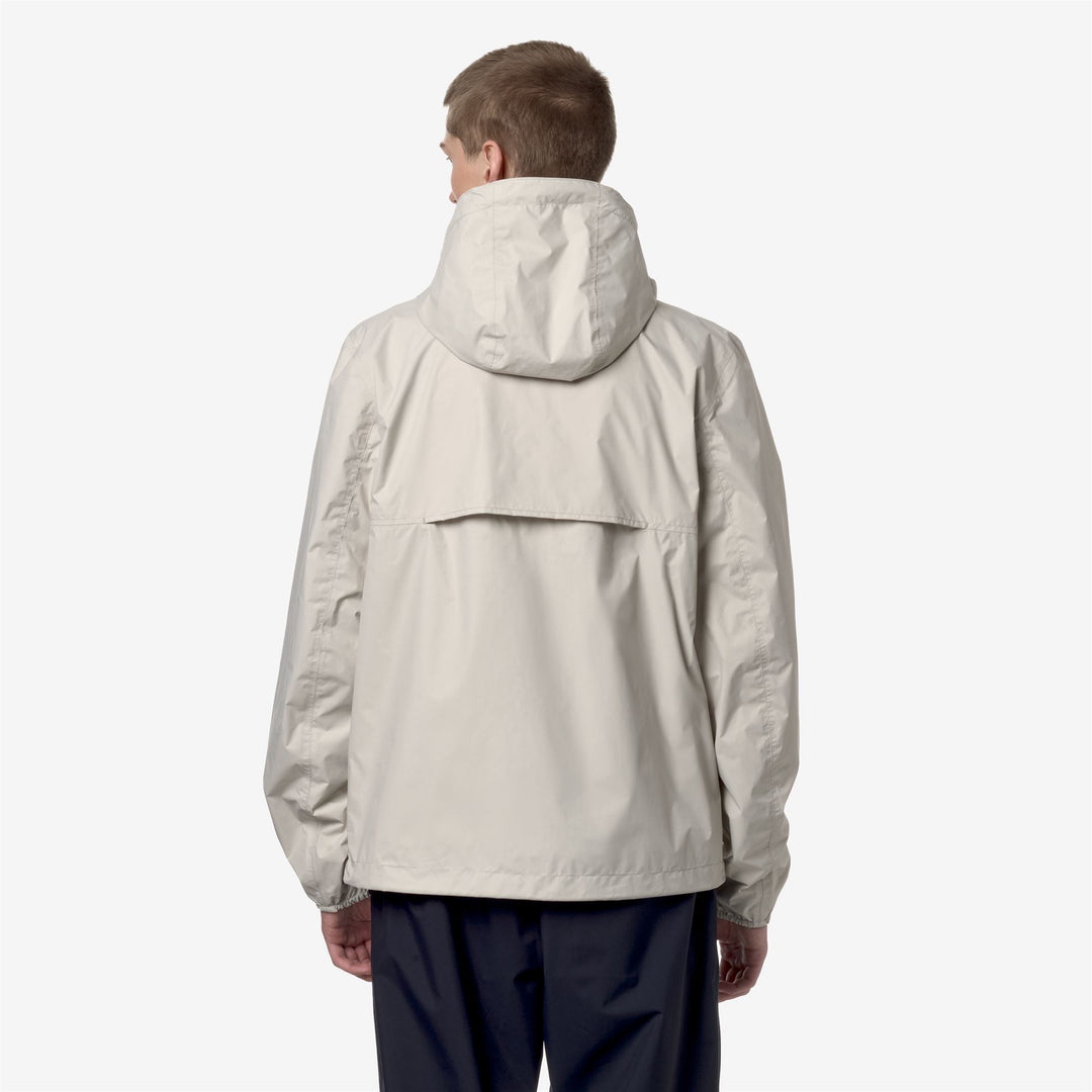 Chaqueta corta impermeable reversible para hombre beige y azul main