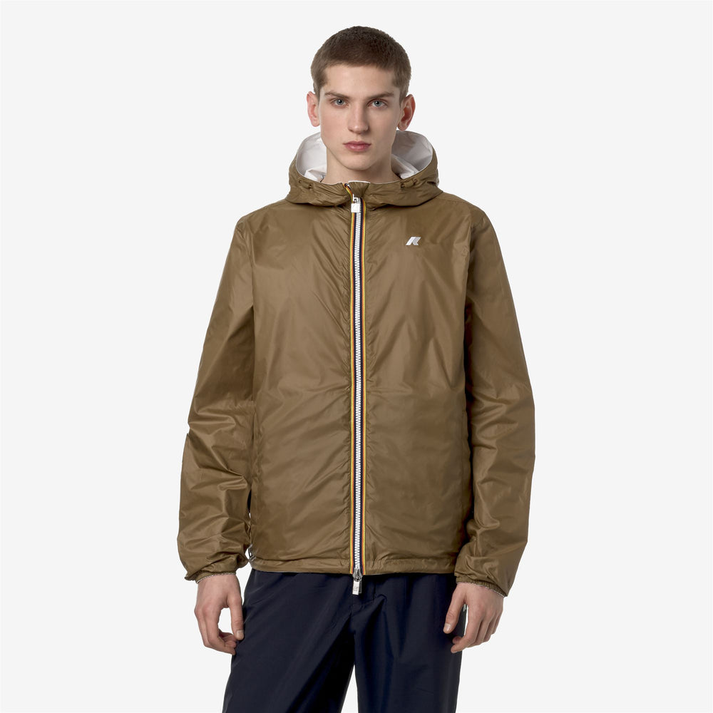 Grey White Men's Reversible Short Jacket for Variable Weather 02