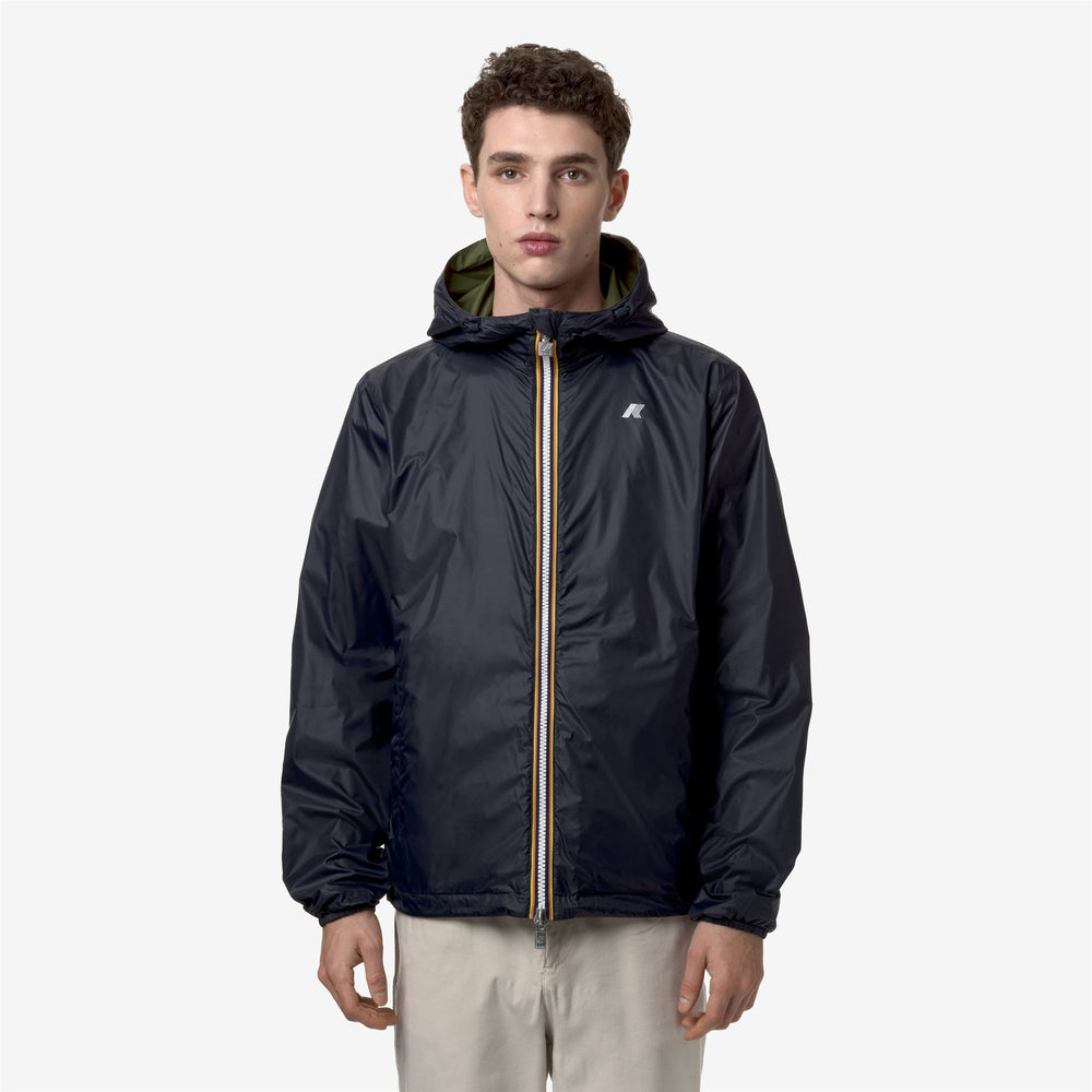 Green Blue Men's Reversible Waterproof Short Jacket 02