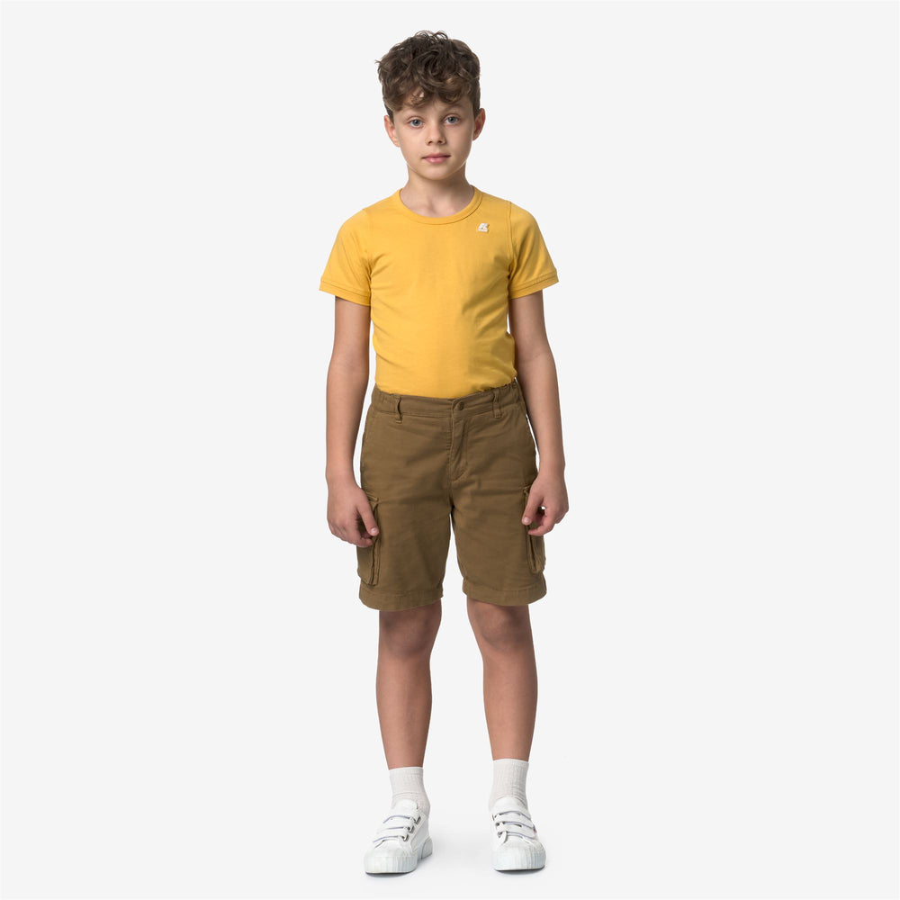 Brown Cargo Boys' Stretch Bermuda Shorts for City Wear 02