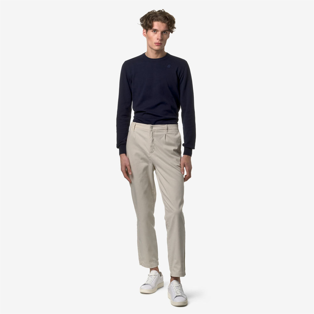 Beige Grey Men's Chino Pants for City Wear 02