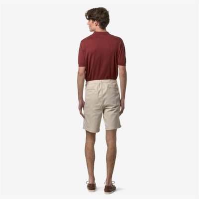 Shorts Man THEON CHINO BEIGE LT Dressed Front Double		