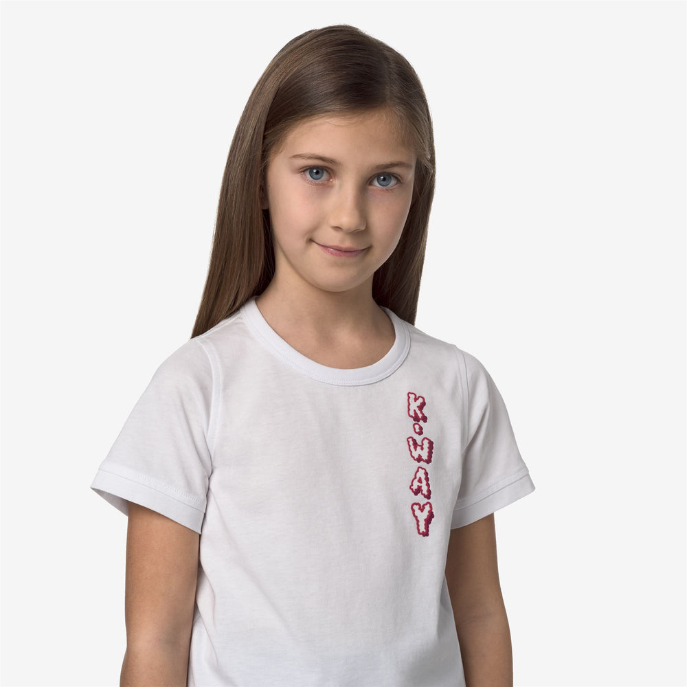T-ShirtsTop Girl P. EMEL CLOUDY T-Shirt WHITE Detail Double				