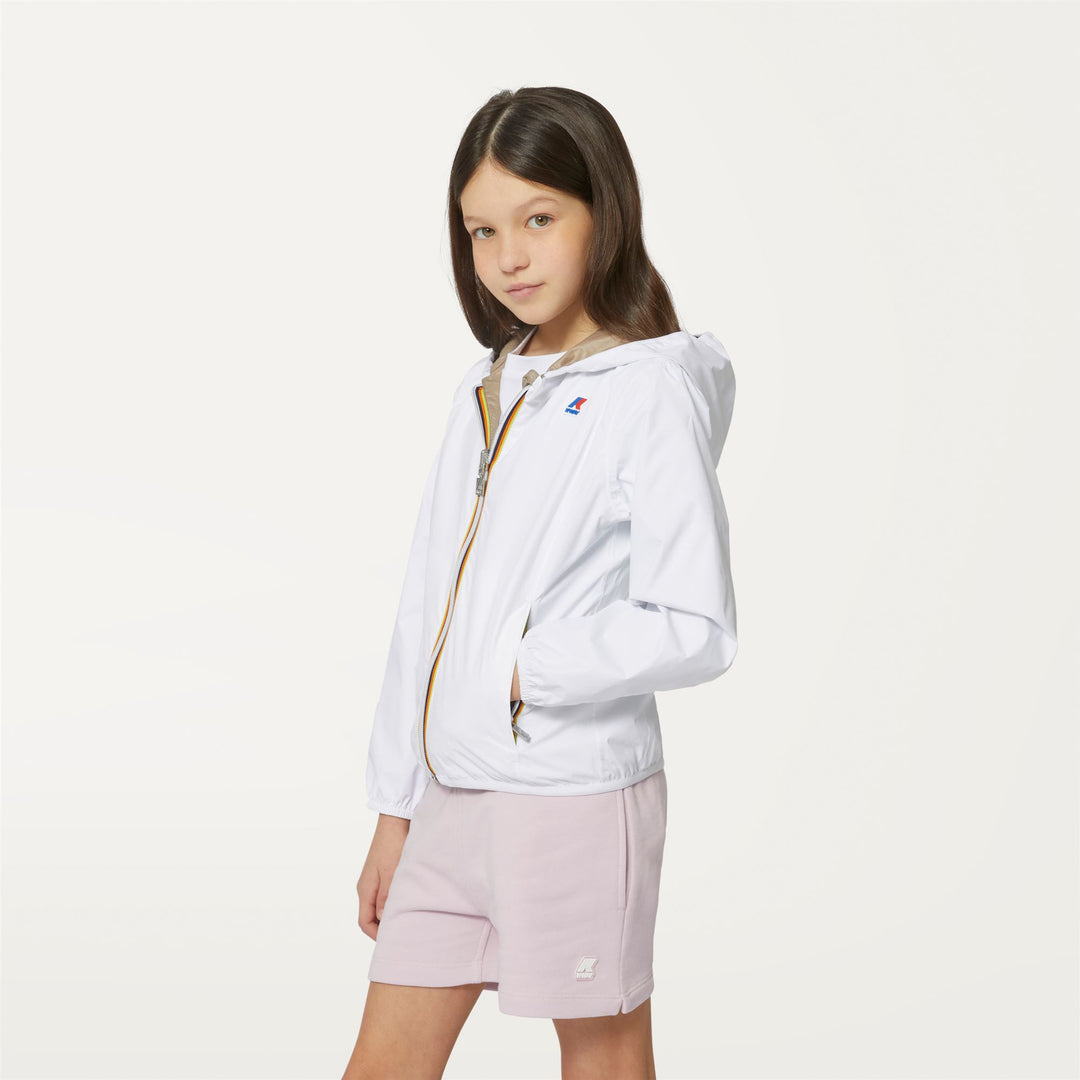Jackets Girl P. LILY PLUS.2 DOUBLE Short WHITE - BEIGE TAUPE Detail (jpg Rgb)			