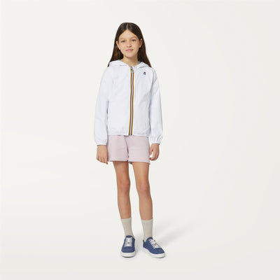 Jackets Girl P. LILY PLUS.2 DOUBLE Short WHITE - GREEN BAY Dressed Back (jpg Rgb)		