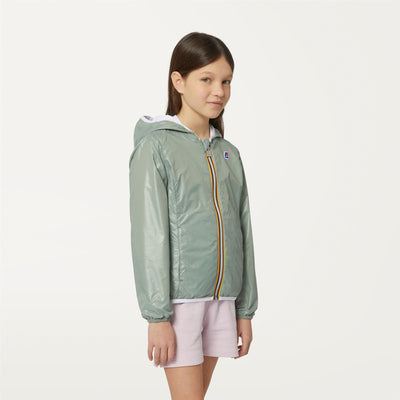 Jackets Girl P. LILY PLUS.2 DOUBLE Short WHITE - GREEN BAY Detail Double				