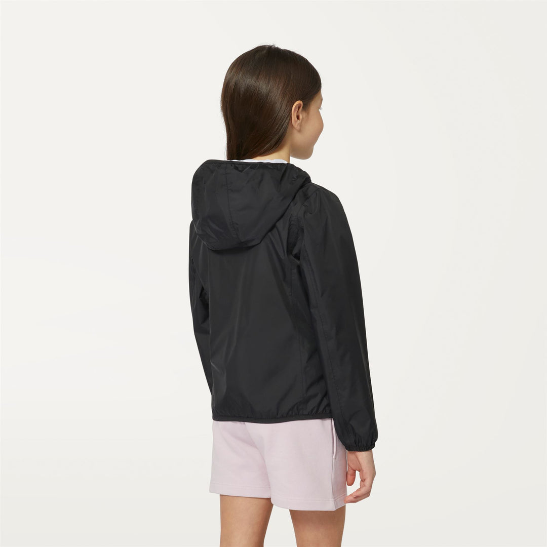 Jackets Girl P. LILY PLUS.2 DOUBLE Short BLACK P-WHITE Dressed Front Double		