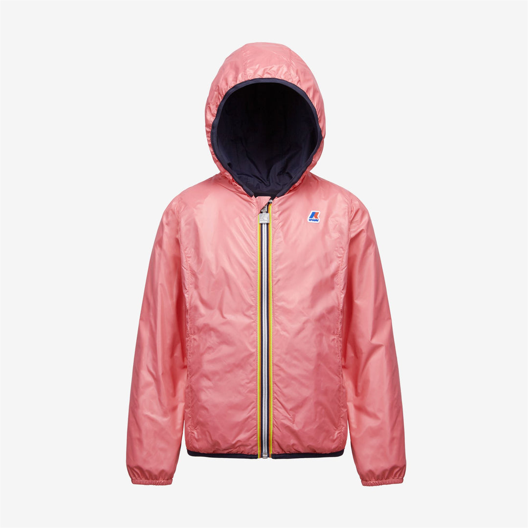 Jackets Girl P. LILY PLUS.2 DOUBLE Short BLUE D-PINK MD Dressed Front (jpg Rgb)	