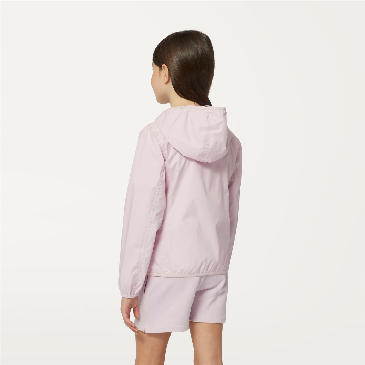 Jackets Girl P. LILY PLUS.2 DOUBLE Short PINK ROSE - WHITE Dressed Front Double		