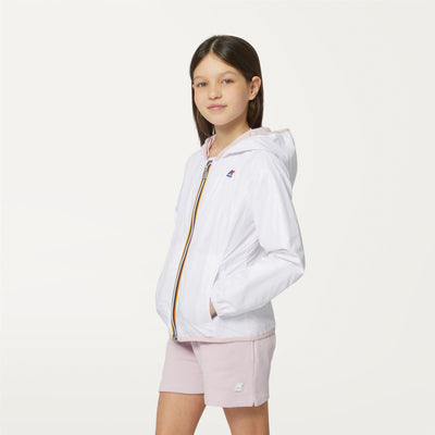 Jackets Girl P. LILY PLUS.2 DOUBLE Short PINK ROSE - WHITE Detail Double				