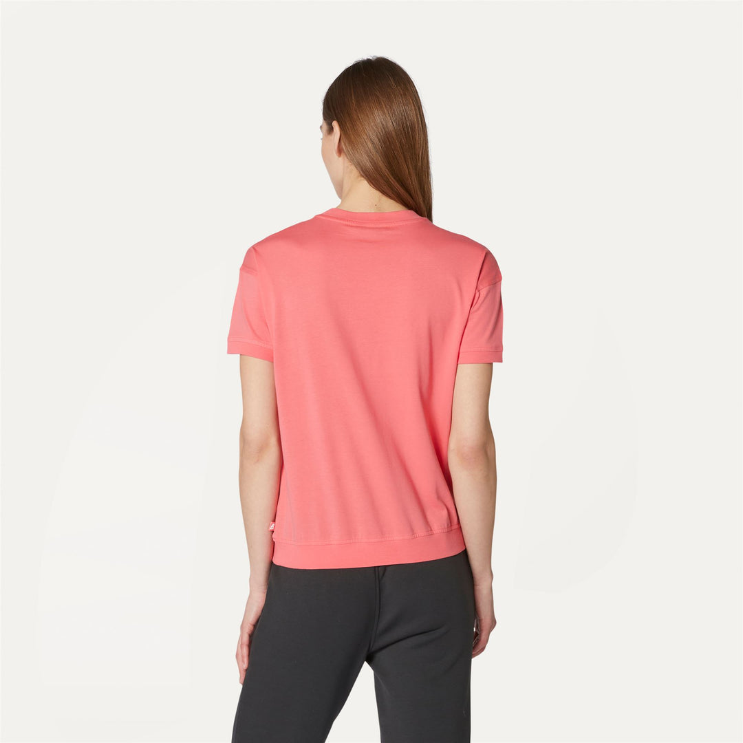 T-ShirtsTop Woman RUBY T-Shirt PINK MD Dressed Front Double		