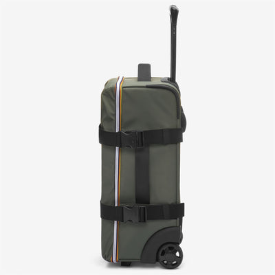 Luggage Bags Unisex BLOSSAC S Trolley GREEN BLACKISH  - BLACK PURE Dressed Front (jpg Rgb)	