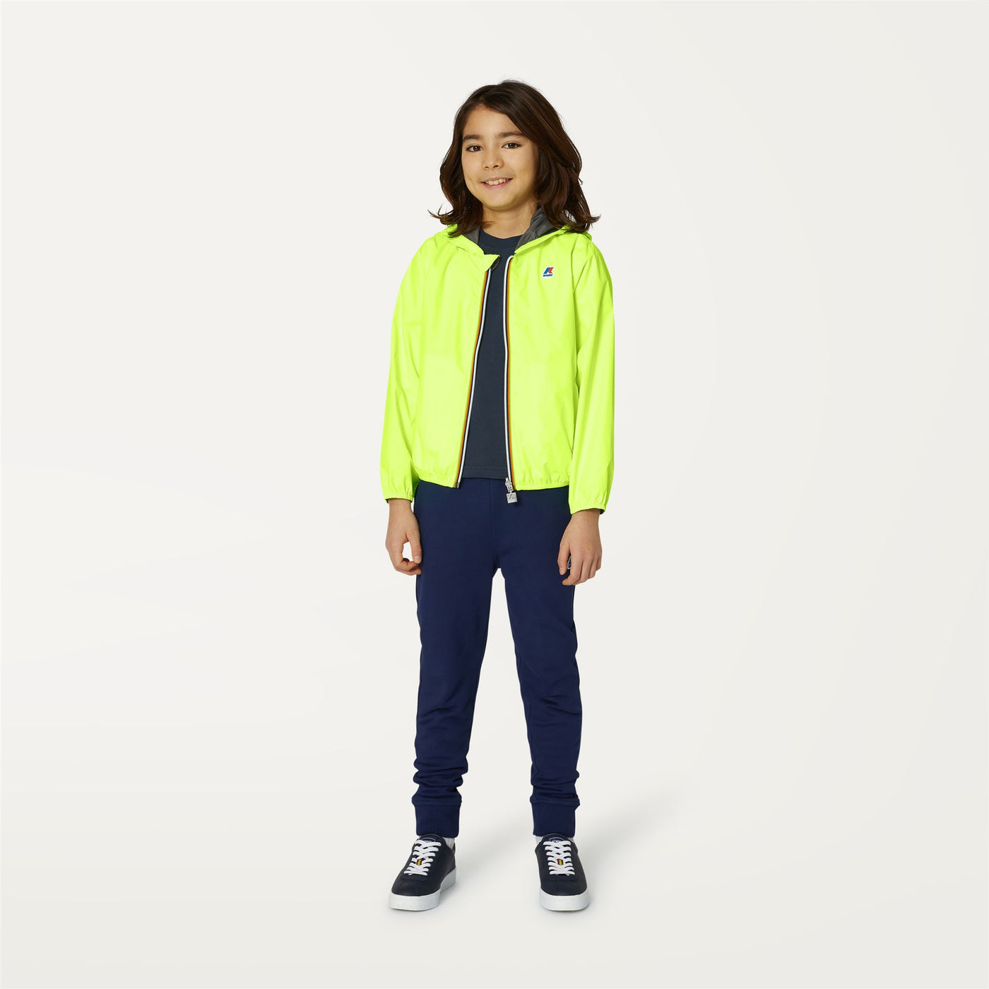 Jackets Boy P. JACQUES PLUS DOUBLE FLUO Short YELLOW FLUO-GREY Dressed Back (jpg Rgb)		