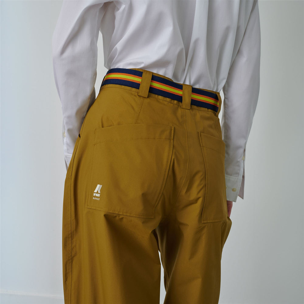 Yellow brown Women's Waterproof Sport Trousers with Adjustable Ankle 02