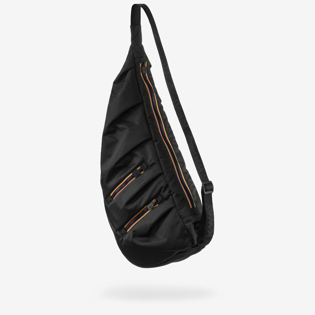 Bolso de hombro unisex impermeable negro con correa ajustable 01