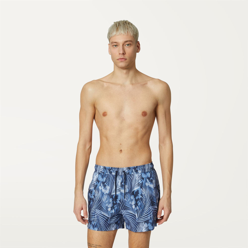 Indigo Blue Men's Quick-Dry Swimming Trunks with Pockets 02