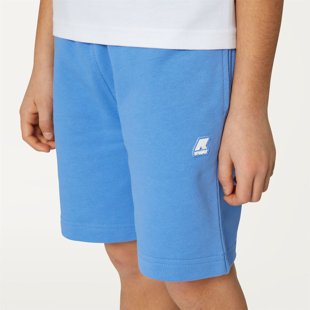 Ultramarine Blue Boy's Sporty Jogging Shorts for City Wear 02