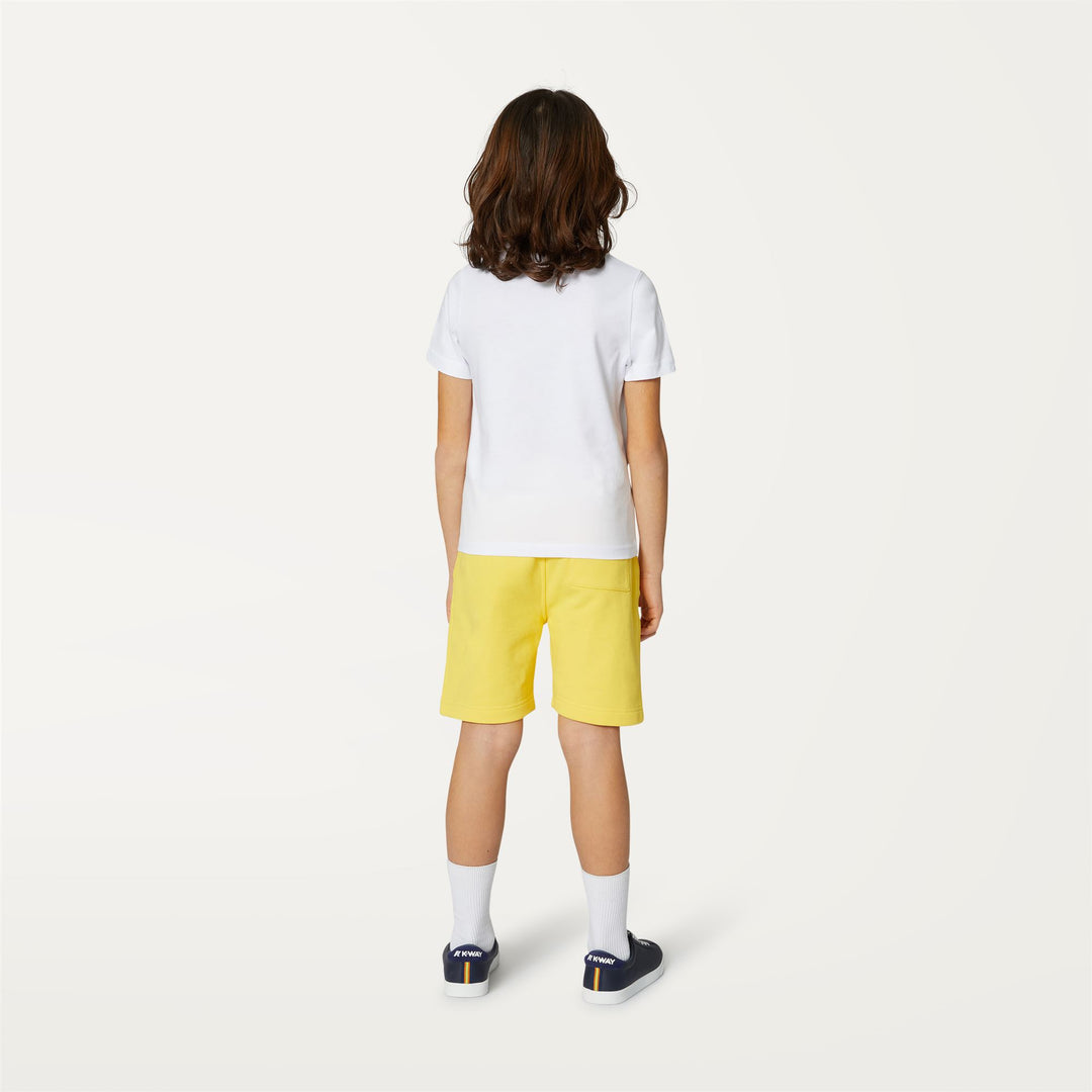Shorts Boy P. ERIK Sport  Shorts YELLOW SUNSTRUCK Dressed Front Double		