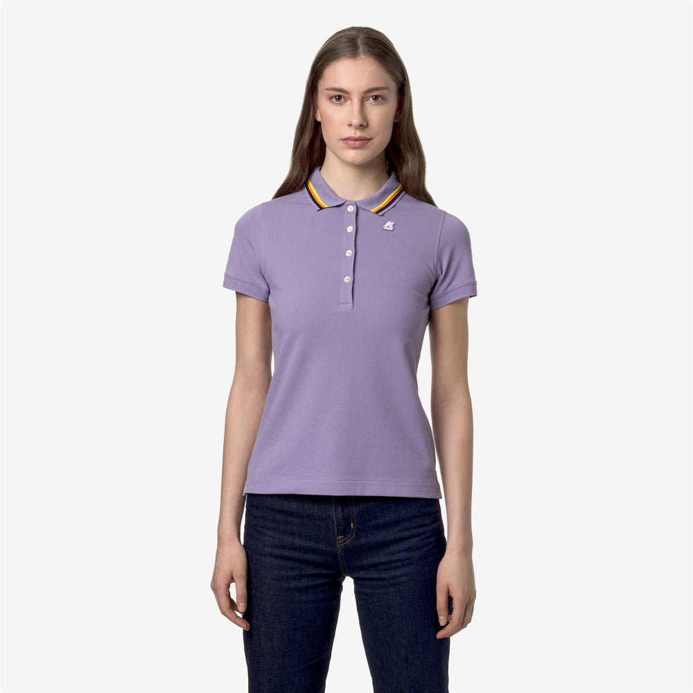 Violet Blue Women's Stretch Cotton Polo Shirt for City Wear 02