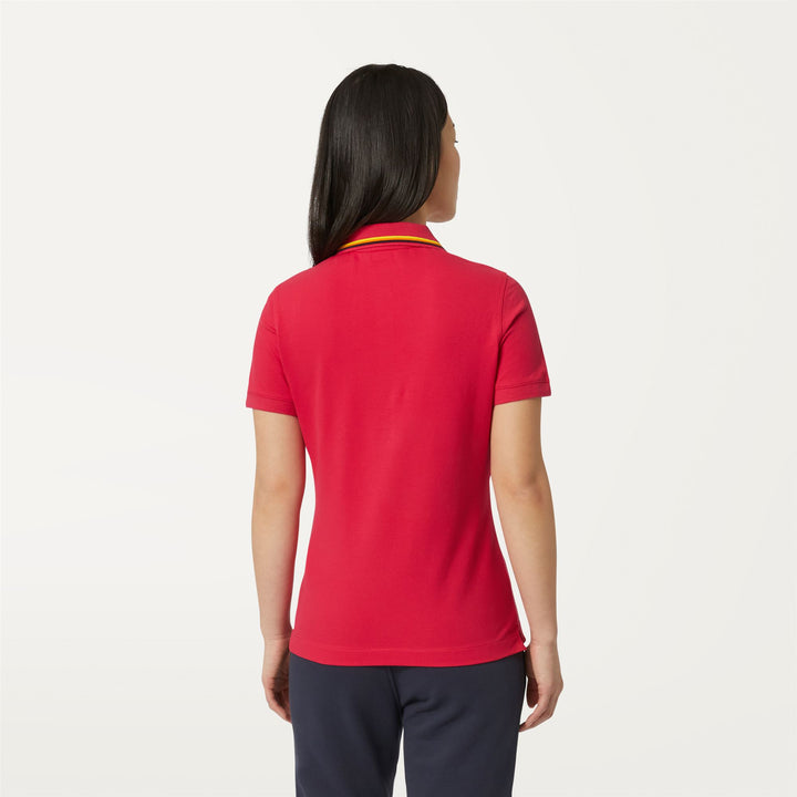 Polo Shirts Woman JEANNINE Polo RED BERRY Dressed Front Double		