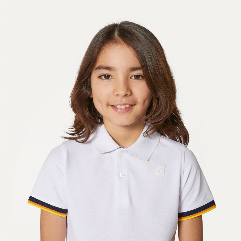 Grey White Boy's Stretch Cotton Polo Shirt for City Wear 02