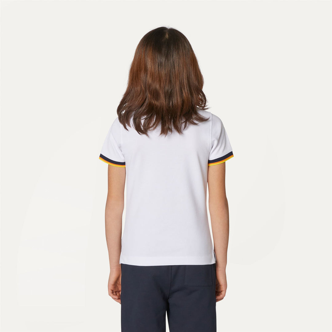 Polo Shirts Boy P. VINCENT Polo WHITE Dressed Front Double		
