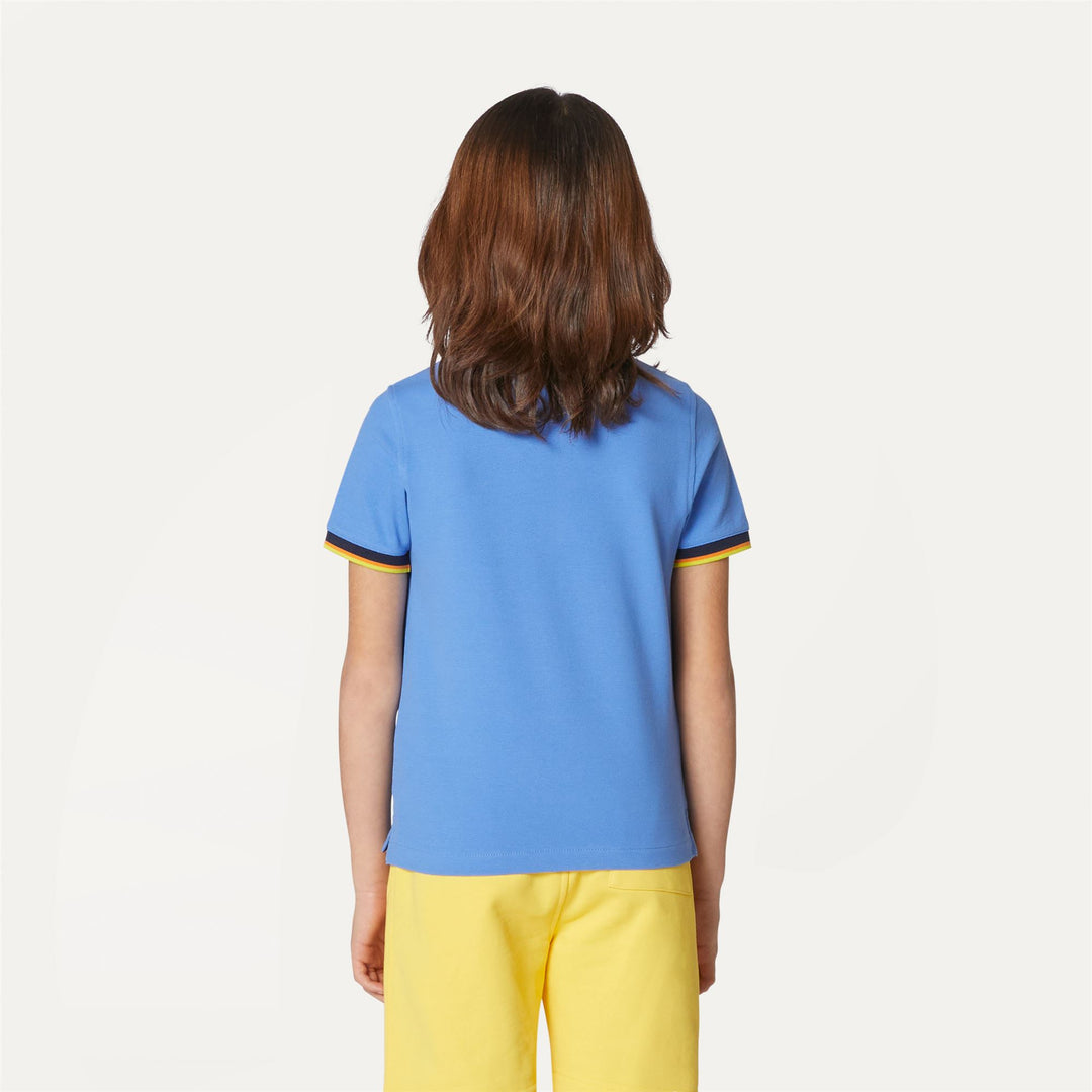 Polo Shirts Boy P. VINCENT Polo BLUE ULTRAMARINE Dressed Front Double		