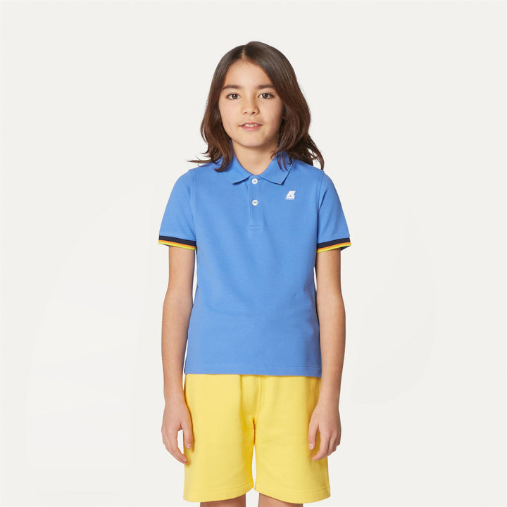 Polo Shirts Boy P. VINCENT Polo BLUE ULTRAMARINE Dressed Back (jpg Rgb)		
