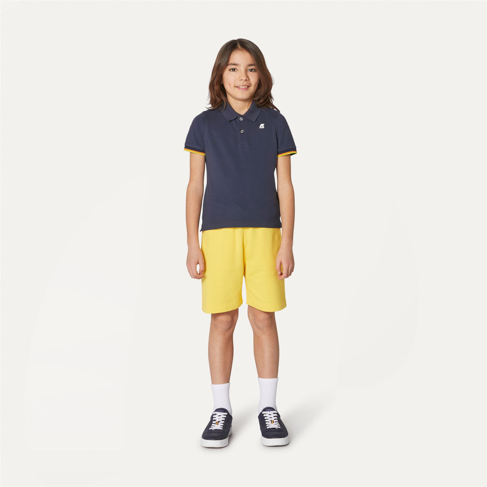 Blue Boy's Stretch Cotton Polo Shirt for City Wear 02