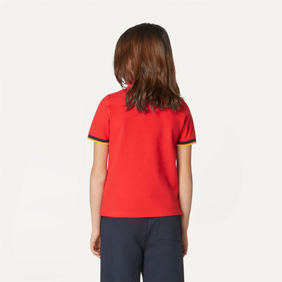 Polo Shirts Boy P. VINCENT Polo RED Dressed Front Double		
