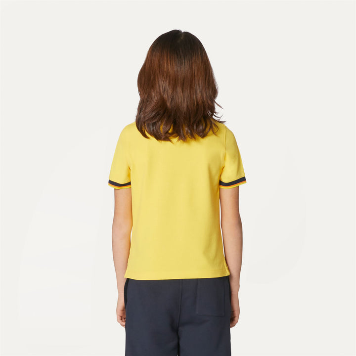 Polo Shirts Boy P. VINCENT Polo YELLOW SUNSTRUCK Dressed Front Double		