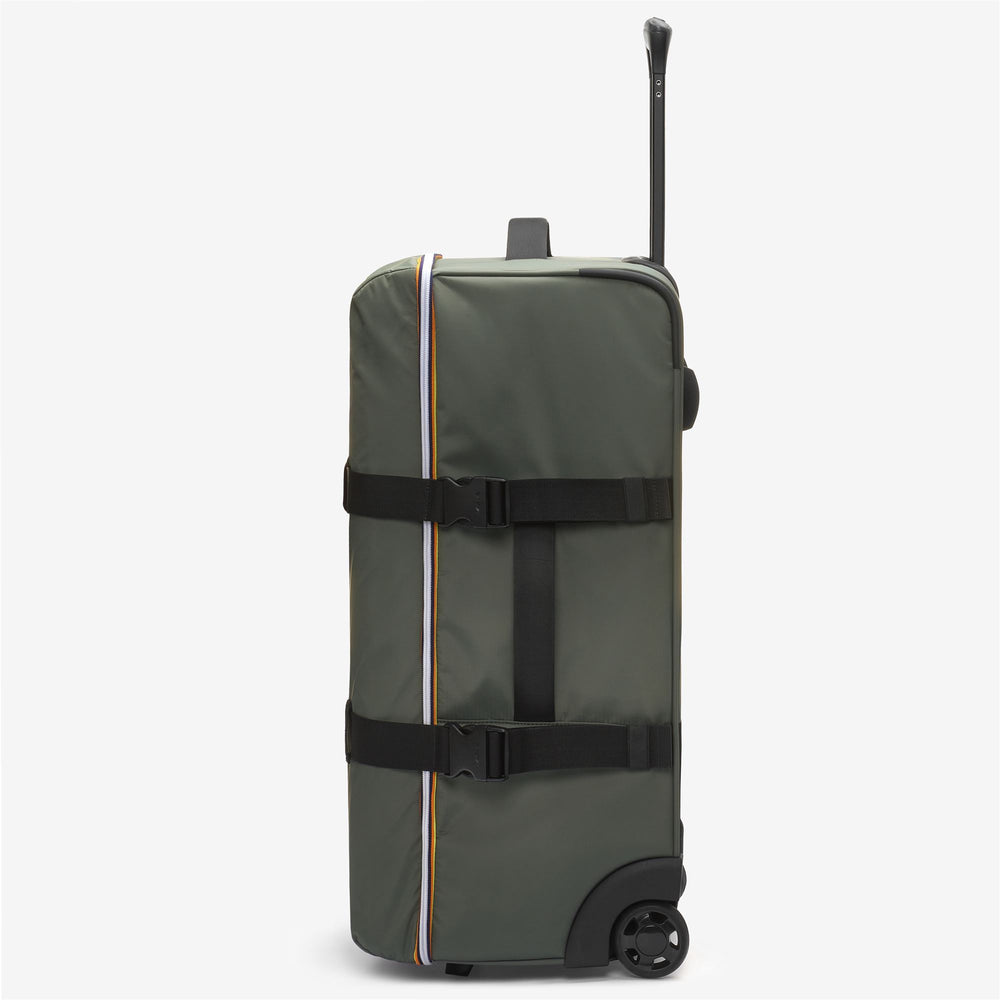 Luggage Bags Unisex BLOSSAC M Trolley GREEN BLACKISH  - BLACK PURE Dressed Front (jpg Rgb)	