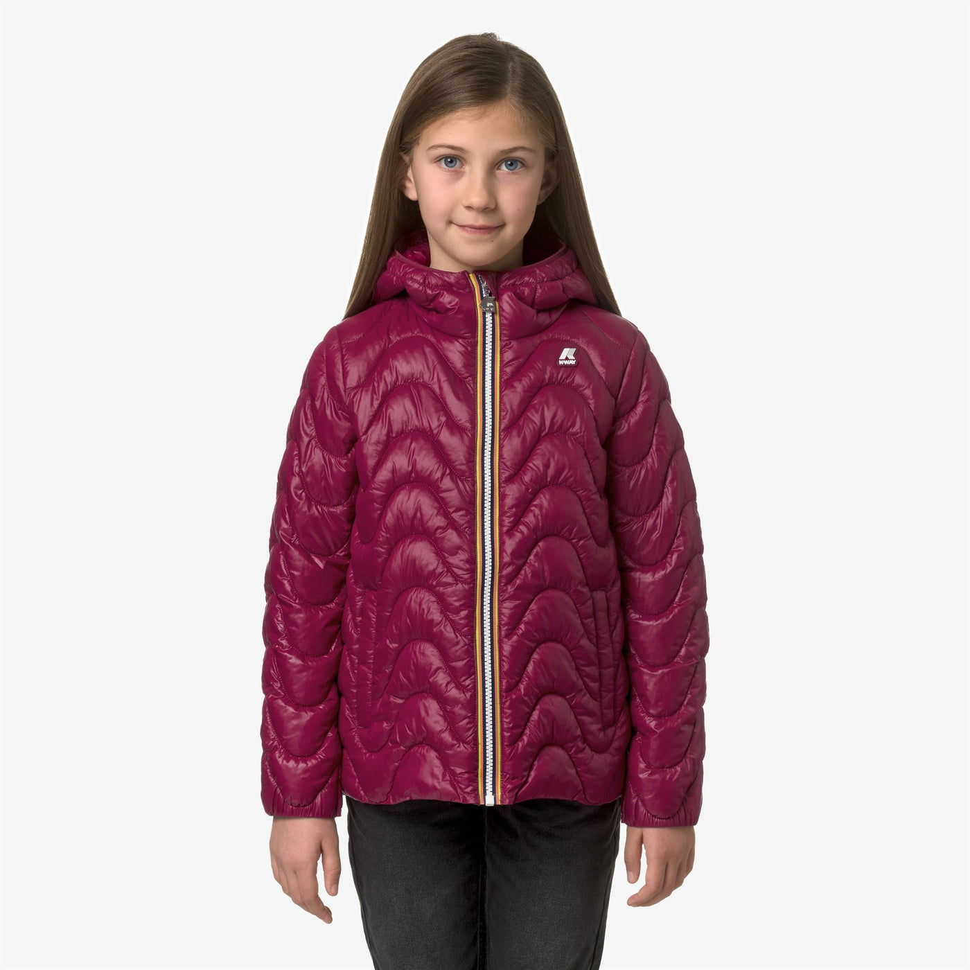 Jackets Girl P. MADLAINE QUILTED WARM Short RED DK Dressed Back (jpg Rgb)		