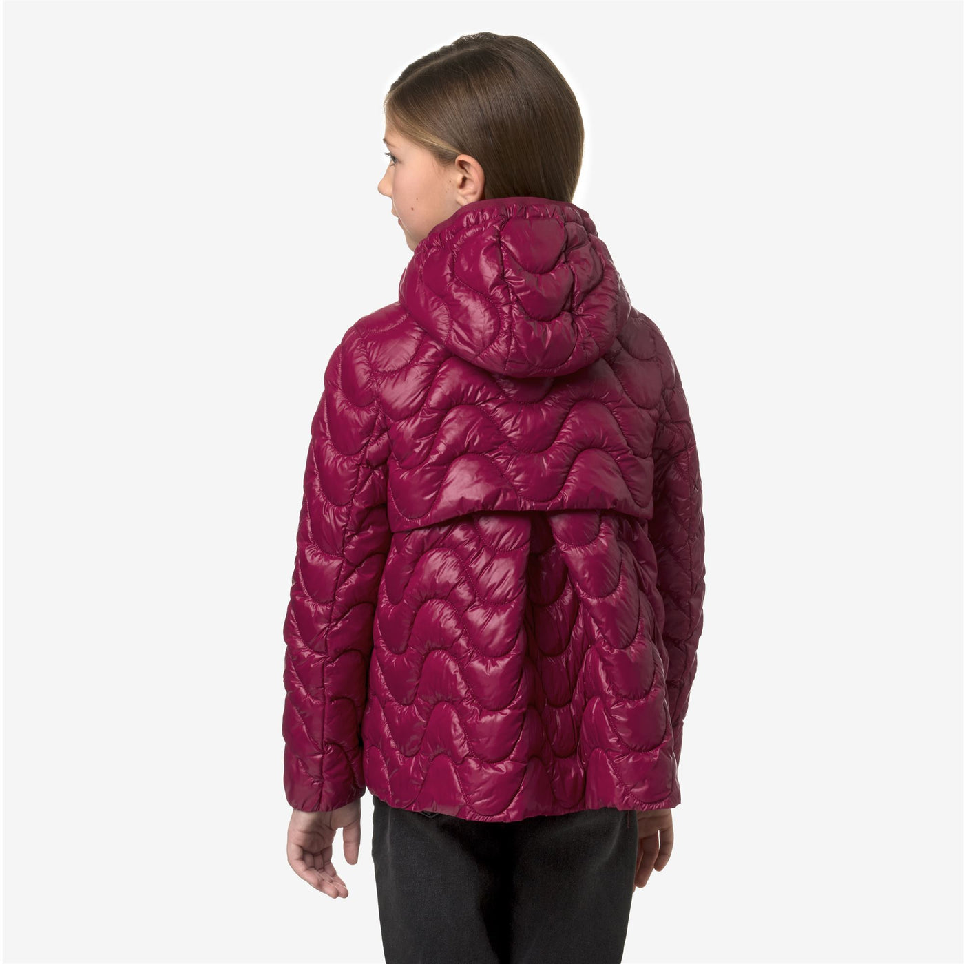 Jackets Girl P. MADLAINE QUILTED WARM Short RED DK Dressed Front Double		