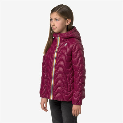 Jackets Girl P. MADLAINE QUILTED WARM Short RED DK Detail (jpg Rgb)			
