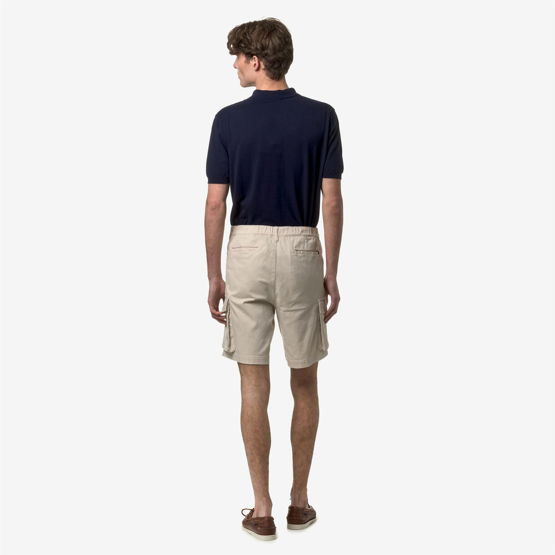 Shorts Man DAVON Cargo BEIGE LT Dressed Front Double		