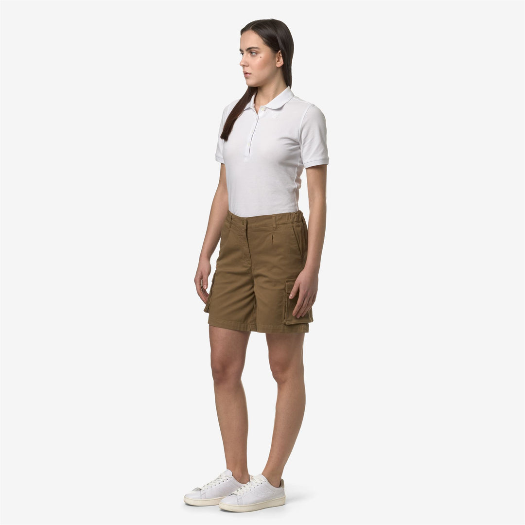 Pantaloni Bermuda Cargo Donna Marroni per Uso Cittadino main