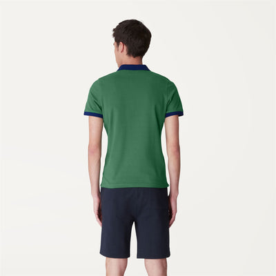 Polo Shirts Man VINNIE Polo GREEN DK Dressed Front Double		