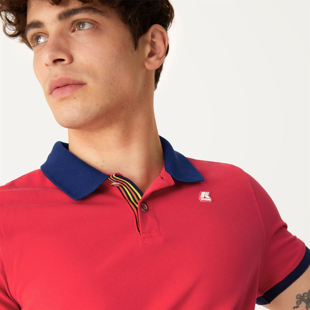 Polo Shirts Man VINNIE Polo RED Detail Double				