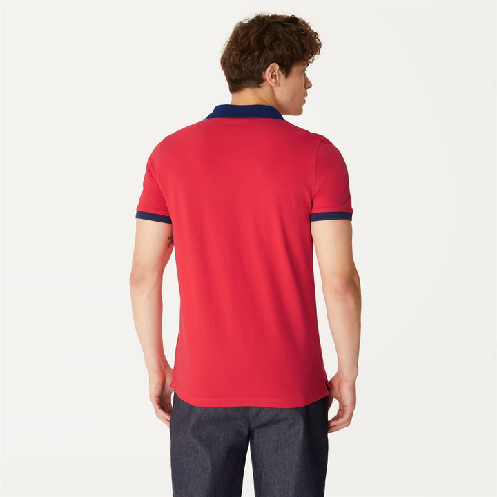 Polo Shirts Man VINNIE Polo RED Dressed Front Double		