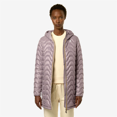 Jackets Woman SOPHIE QUILTED WARM Mid VIOLET DUSTY Dressed Back (jpg Rgb)		
