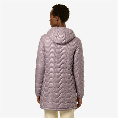 Jackets Woman SOPHIE QUILTED WARM Mid VIOLET DUSTY Dressed Front Double		