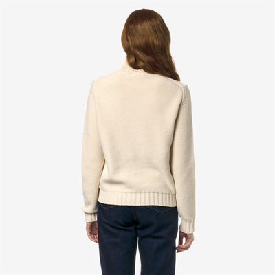 Knitwear Woman CLAIRIE BRAID Pull  Over BEIGE ECRU Dressed Front Double		
