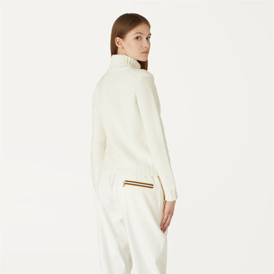 Knitwear Woman CLAIRIE BRAID Pull  Over WHITE Dressed Front Double		