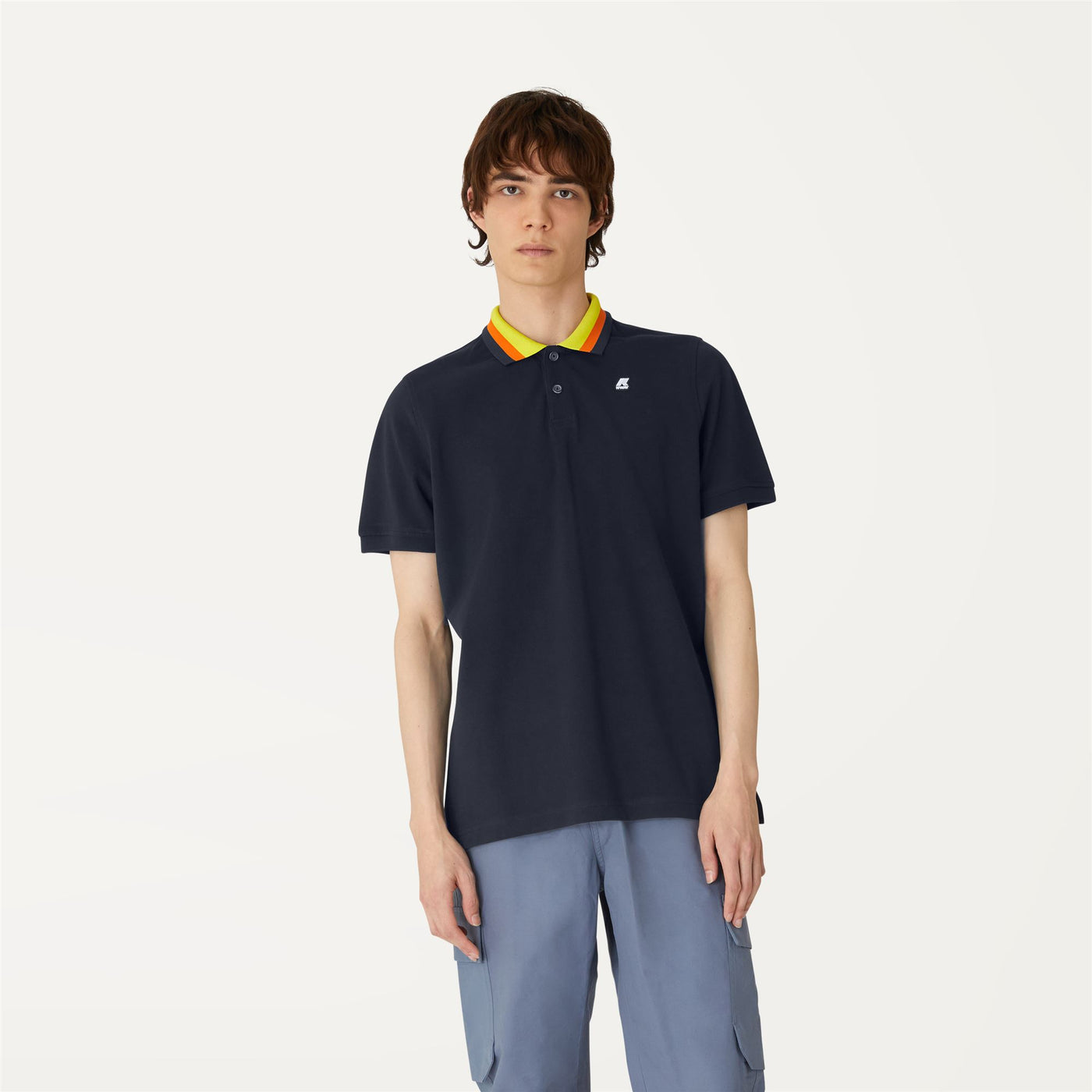 Polo Shirts Man OLIVET Polo BLUE DEPTH Dressed Back (jpg Rgb)		