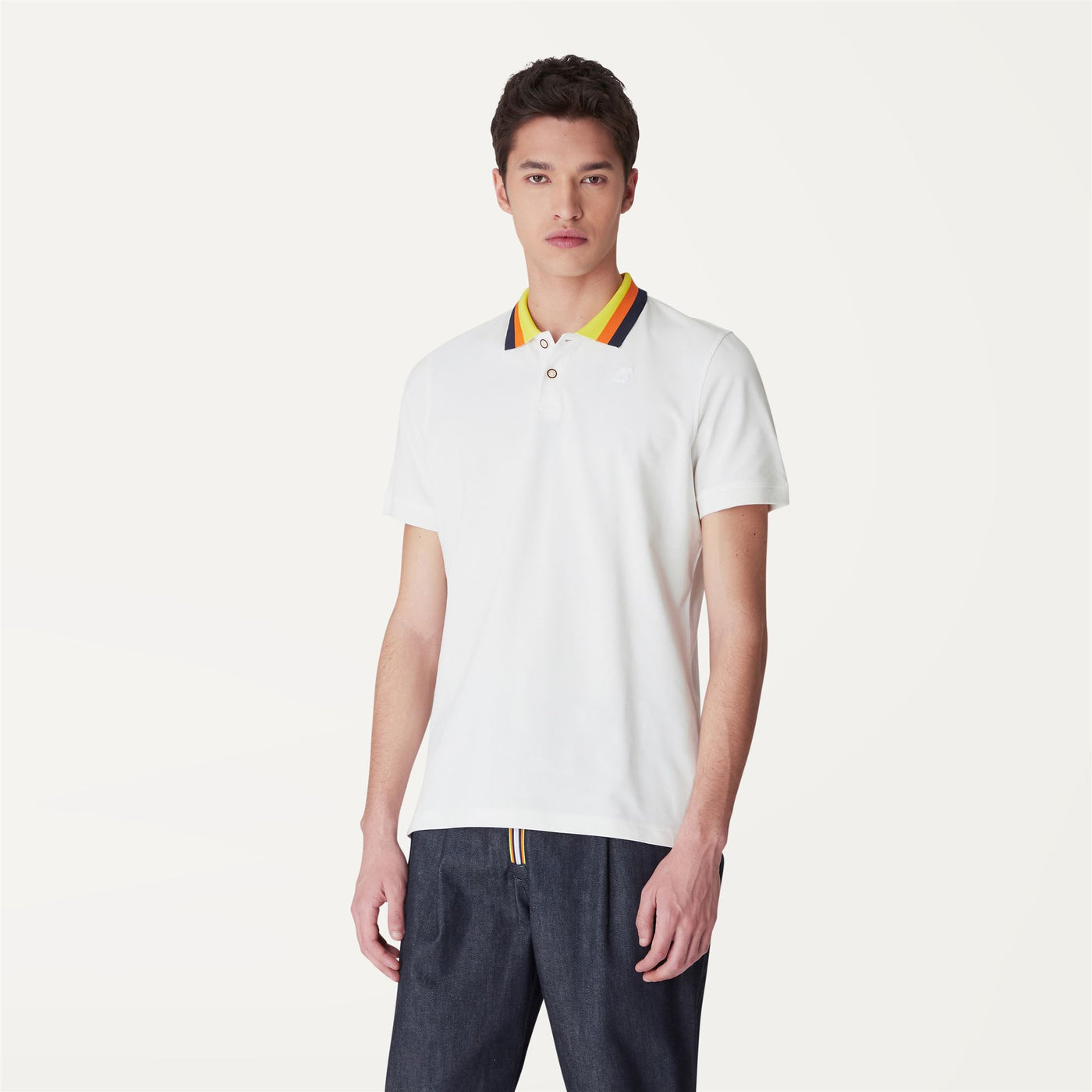 Polo Shirts Man OLIVET Polo WHITE Dressed Back (jpg Rgb)		