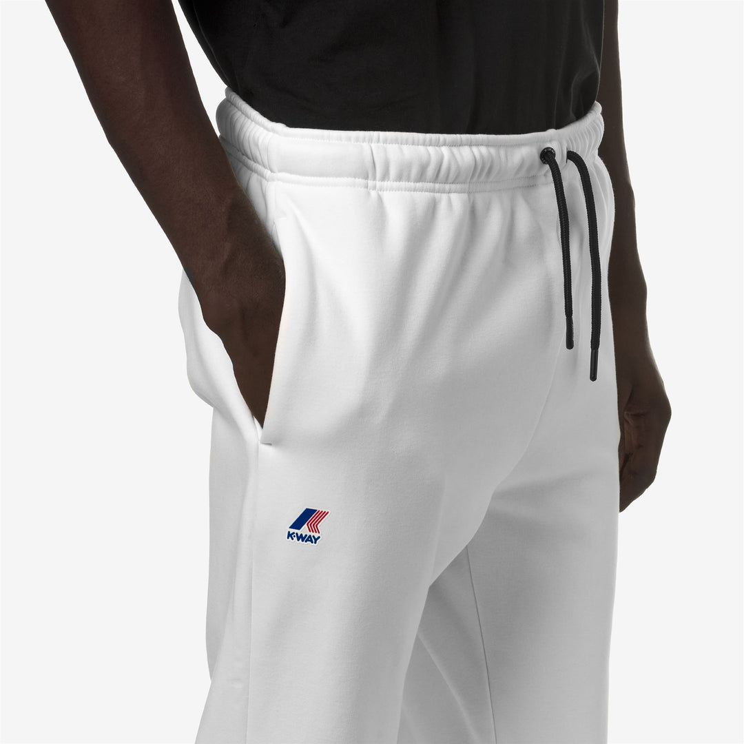 Pants Unisex LE VRAI BISHOP HV POLY CO Sport Trousers WHITE Detail Double				
