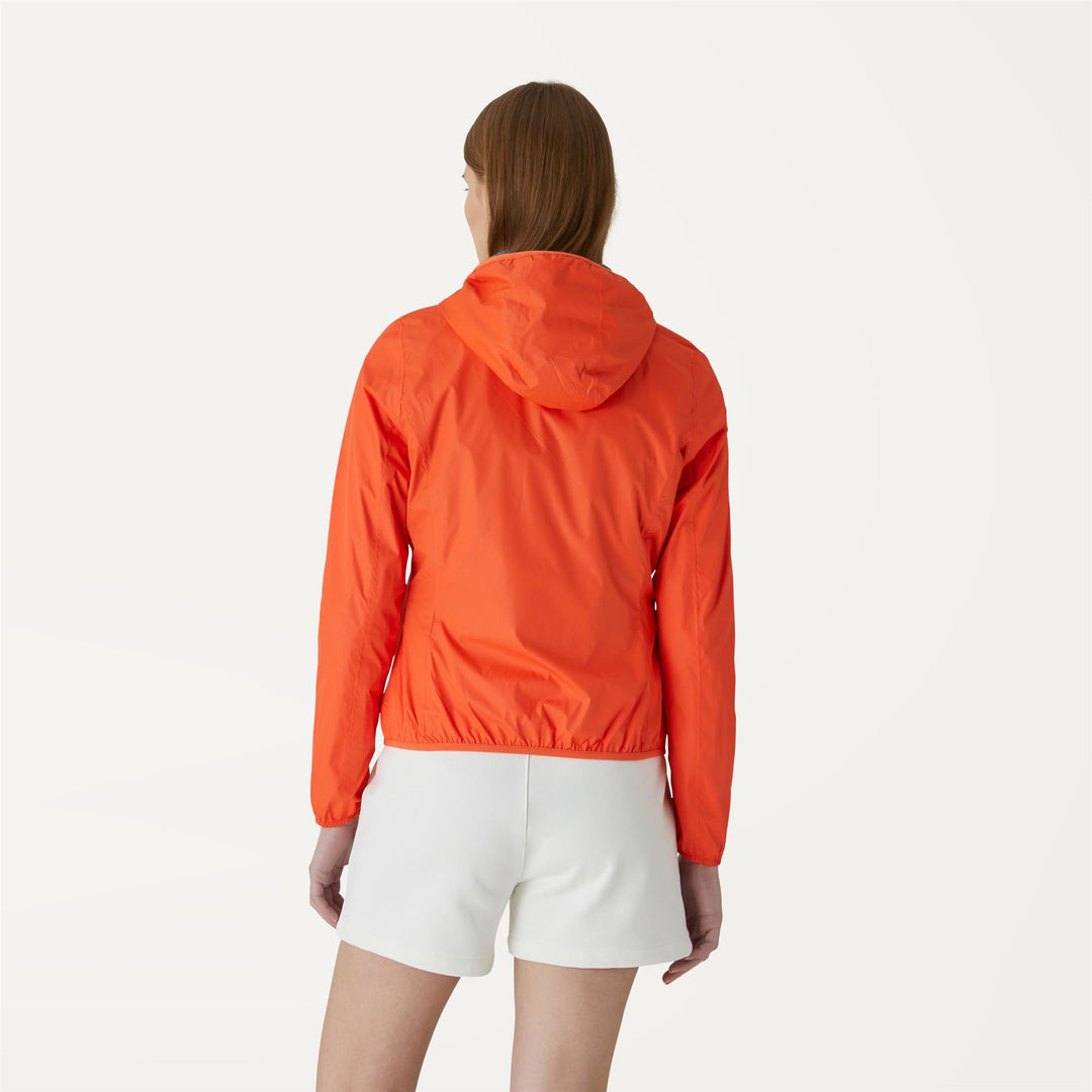 Jackets Woman LILY POLY JERSEY Short ORANGE Dressed Front Double		